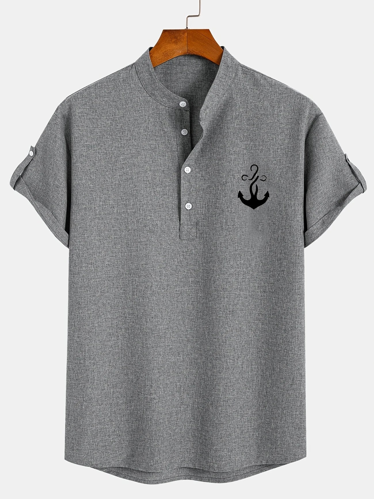 ORIENNE™ | Camisa Elegante de Manga Corta con Cuello Alto