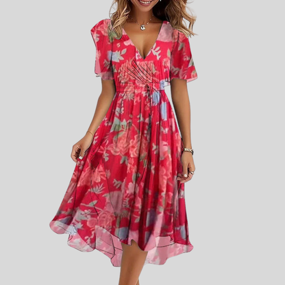 VALENTINA | Vestido Midi Floral Elegante