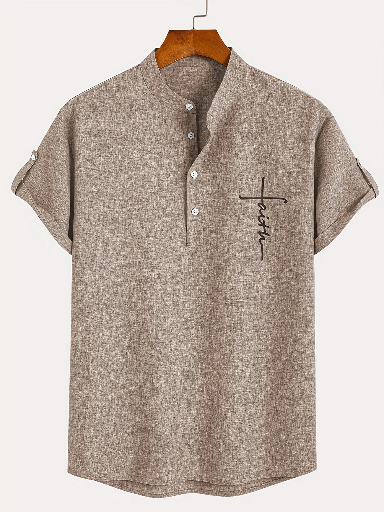ORIENNE™ | Camisa Elegante de Manga Corta con Cuello Alto