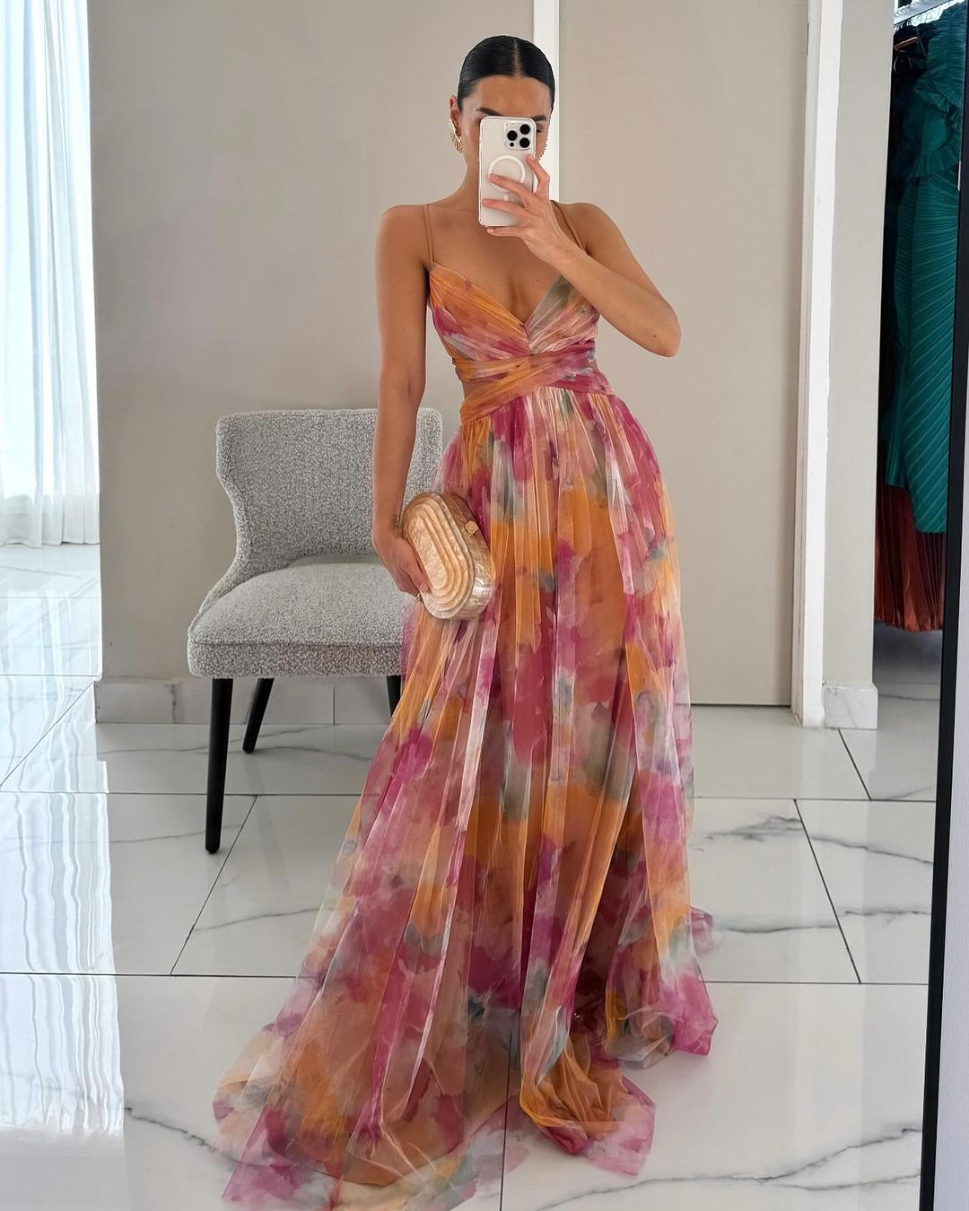 MAEVA | Vestido largo de gasa