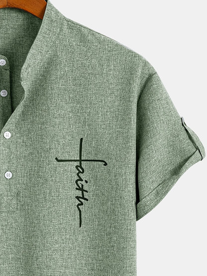 ORIENNE™ | Camisa Elegante de Manga Corta con Cuello Alto