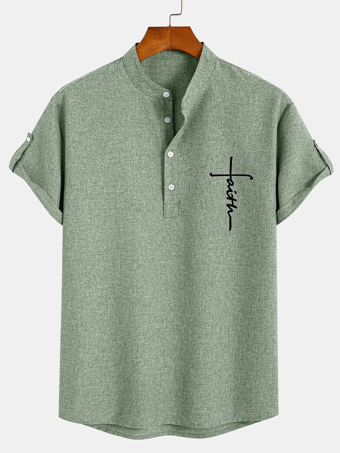 ORIENNE™ | Camisa Elegante de Manga Corta con Cuello Alto