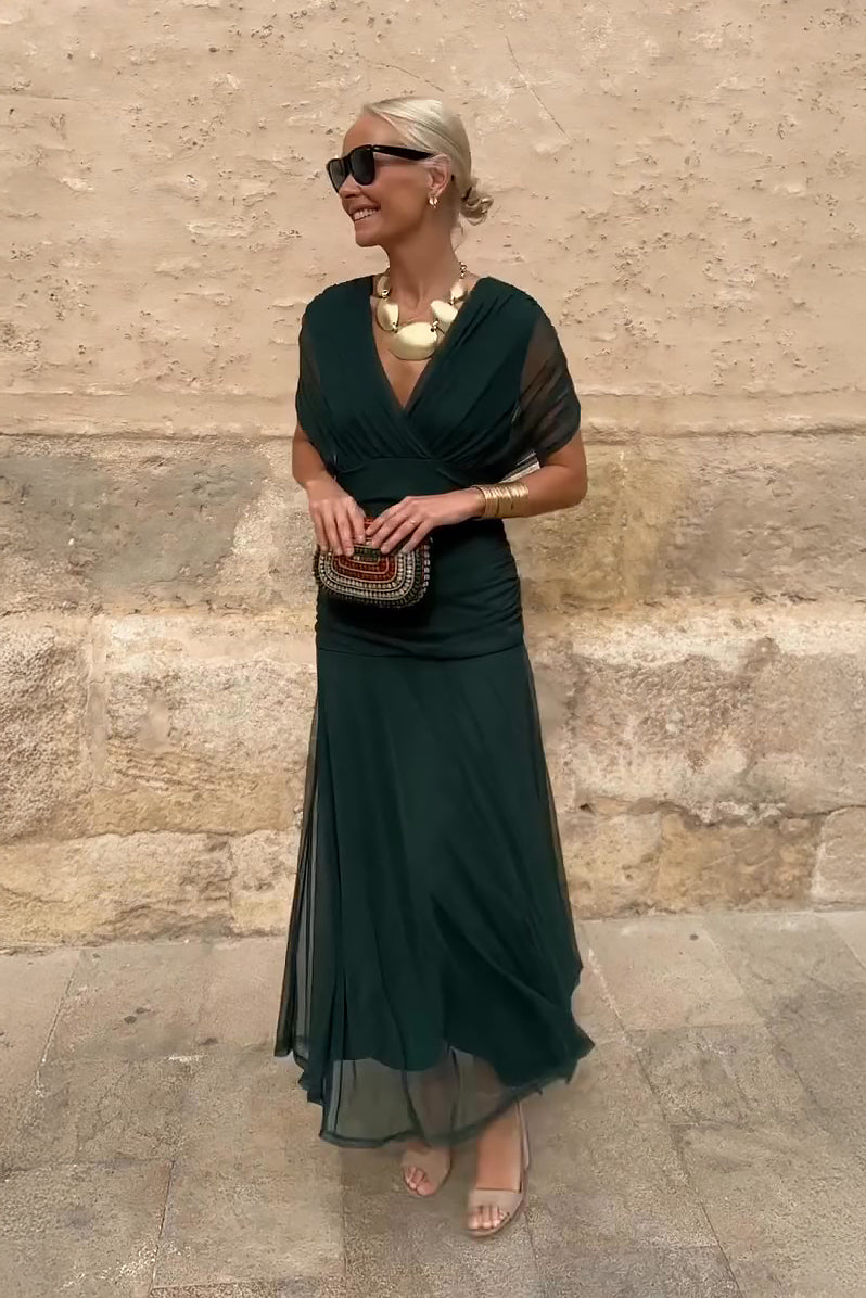 ISABELA | Vestido Elegante Lago de Fiesta con Escote en V