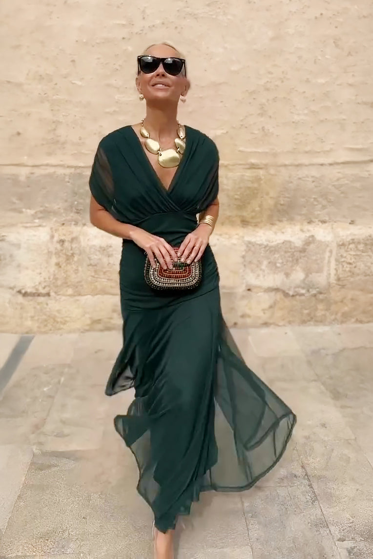 ISABELA | Vestido Elegante Lago de Fiesta con Escote en V