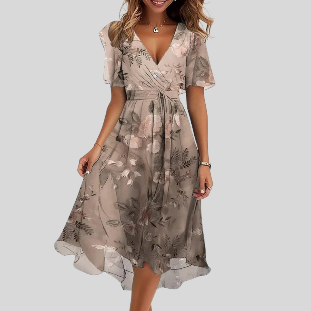 VALENTINA | Vestido Midi Floral Elegante
