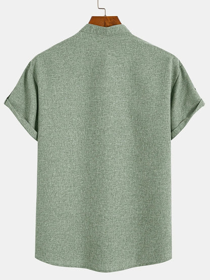 ORIENNE™ | Camisa Elegante de Manga Corta con Cuello Alto