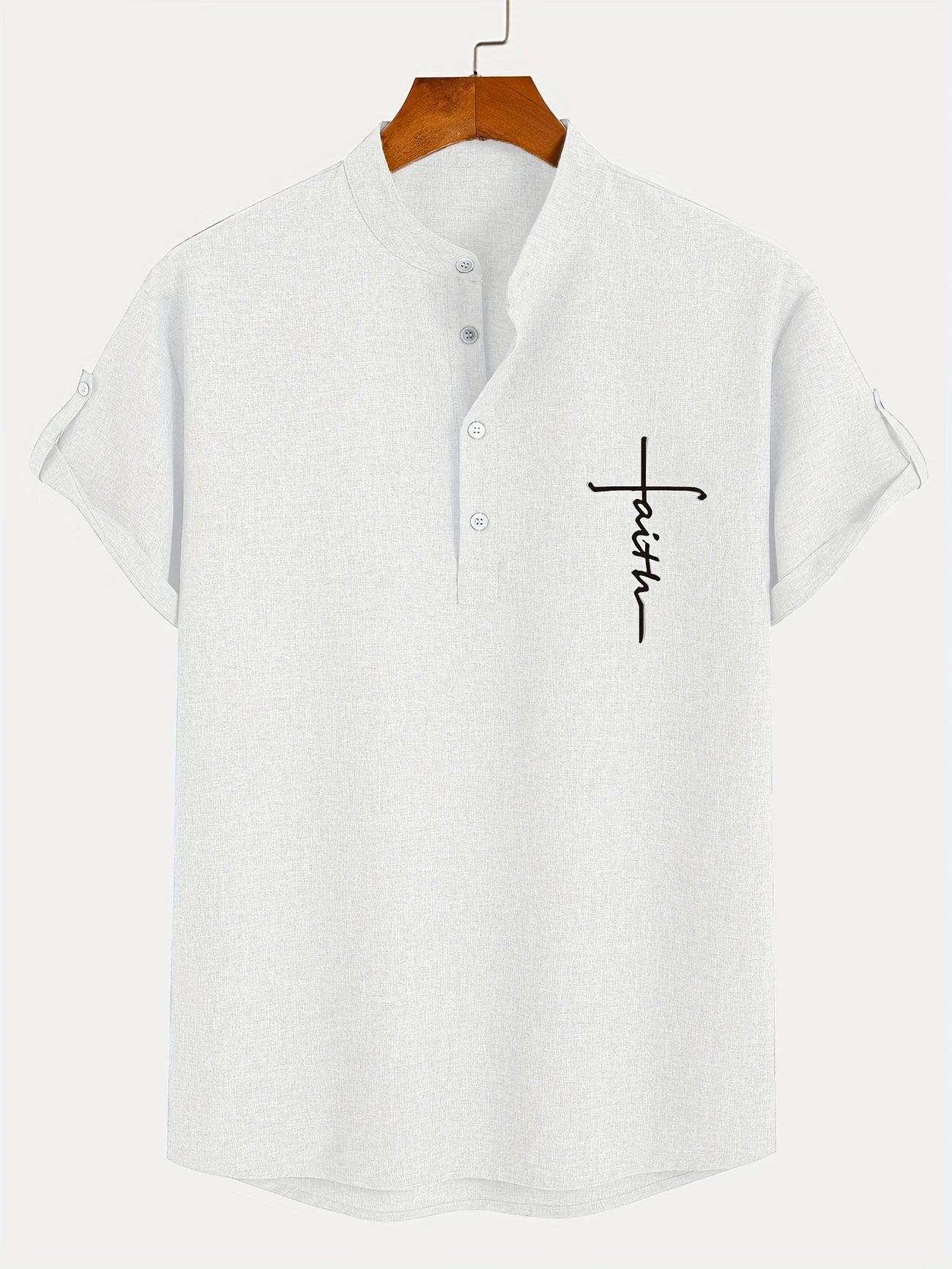 ORIENNE™ | Camisa Elegante de Manga Corta con Cuello Alto