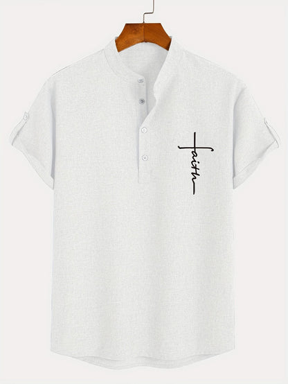 ORIENNE™ | Camisa Elegante de Manga Corta con Cuello Alto