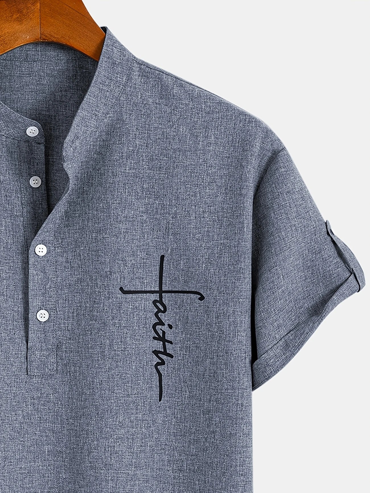 ORIENNE™ | Camisa Elegante de Manga Corta con Cuello Alto
