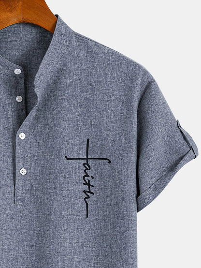 ORIENNE™ | Camisa Elegante de Manga Corta con Cuello Alto