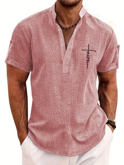 ORIENNE™ | Camisa Elegante de Manga Corta con Cuello Alto