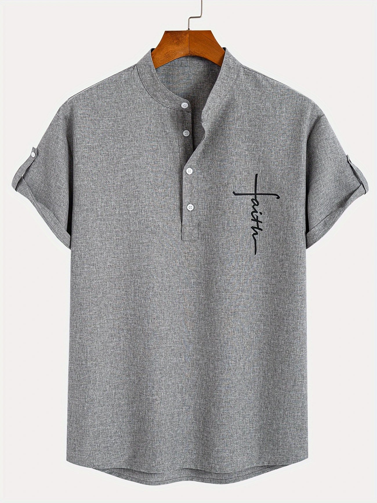ORIENNE™ | Camisa Elegante de Manga Corta con Cuello Alto