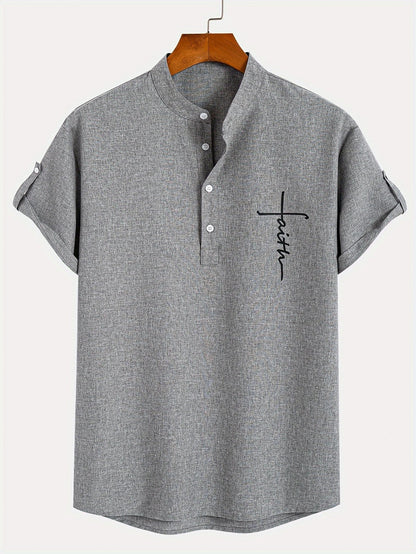 ORIENNE™ | Camisa Elegante de Manga Corta con Cuello Alto