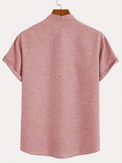 ORIENNE™ | Camisa Elegante de Manga Corta con Cuello Alto