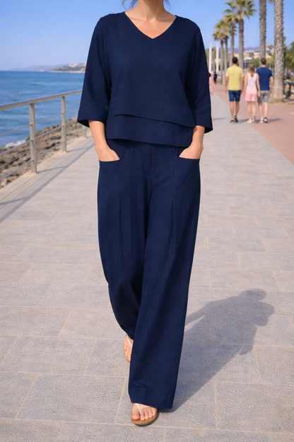 LUNA | Conjunto Palazzo Transpirable de Verano