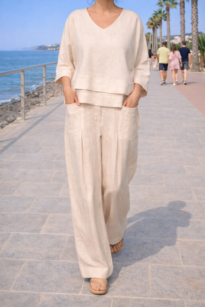 LUNA | Conjunto Palazzo Transpirable de Verano