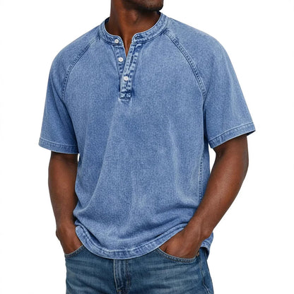 DIEGO | Camiseta Henley Vintage de Hombre