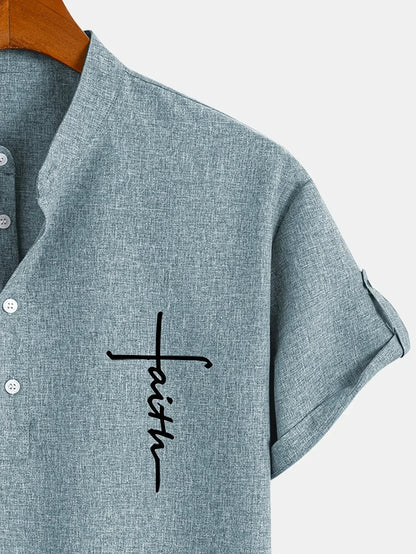ORIENNE™ | Camisa Elegante de Manga Corta con Cuello Alto