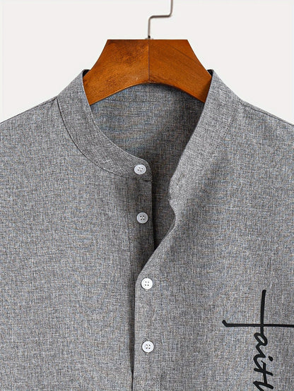 ORIENNE™ | Camisa Elegante de Manga Corta con Cuello Alto