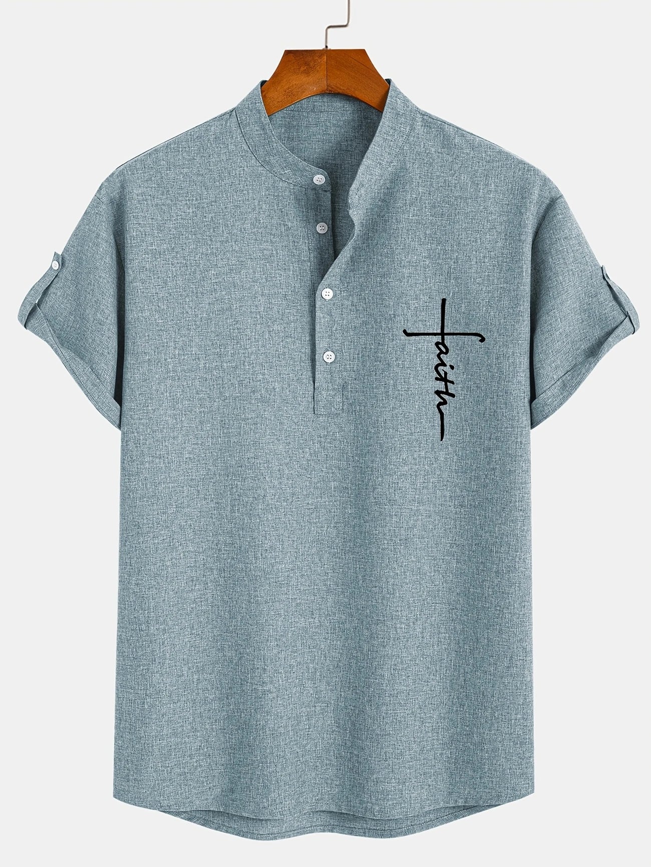 ORIENNE™ | Camisa Elegante de Manga Corta con Cuello Alto