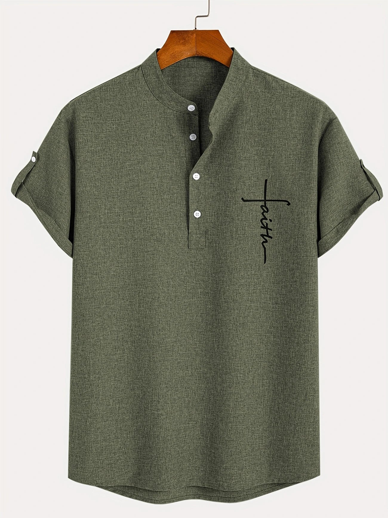 ORIENNE™ | Camisa Elegante de Manga Corta con Cuello Alto