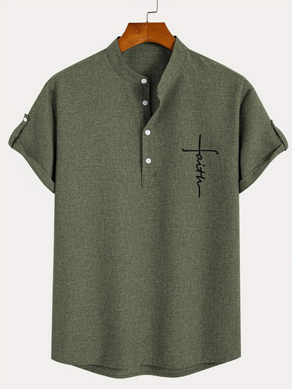 ORIENNE™ | Camisa Elegante de Manga Corta con Cuello Alto
