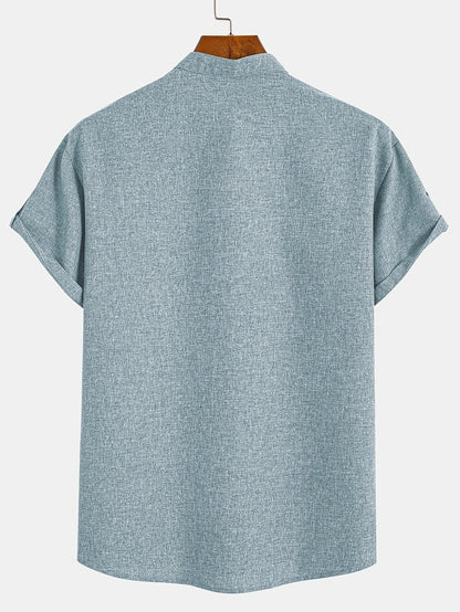 ORIENNE™ | Camisa Elegante de Manga Corta con Cuello Alto