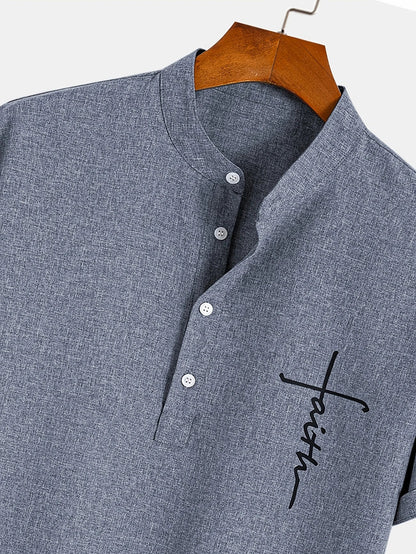 ORIENNE™ | Camisa Elegante de Manga Corta con Cuello Alto
