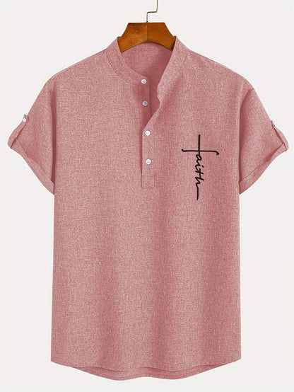 ORIENNE™ | Camisa Elegante de Manga Corta con Cuello Alto