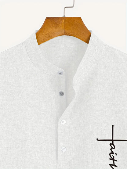 ORIENNE™ | Camisa Elegante de Manga Corta con Cuello Alto