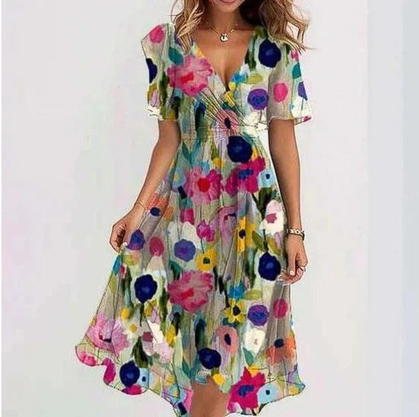 VALENTINA | Vestido Midi Floral Elegante
