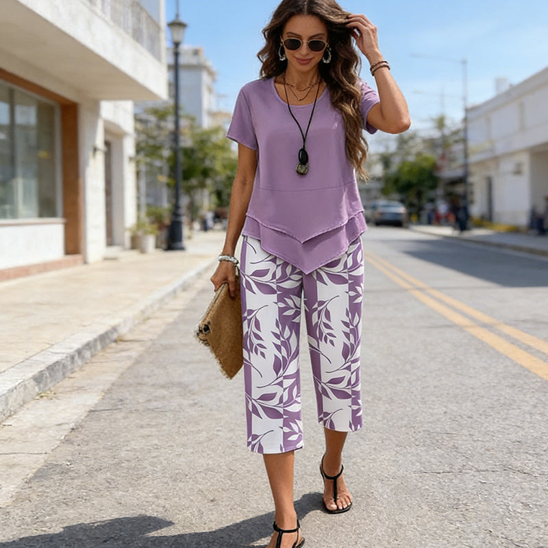 ORIENNE™ | Conjunto Casual Túnica con Pantalón de Pierna Ancha