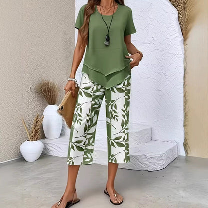 ORIENNE™ | Conjunto Casual Túnica con Pantalón de Pierna Ancha